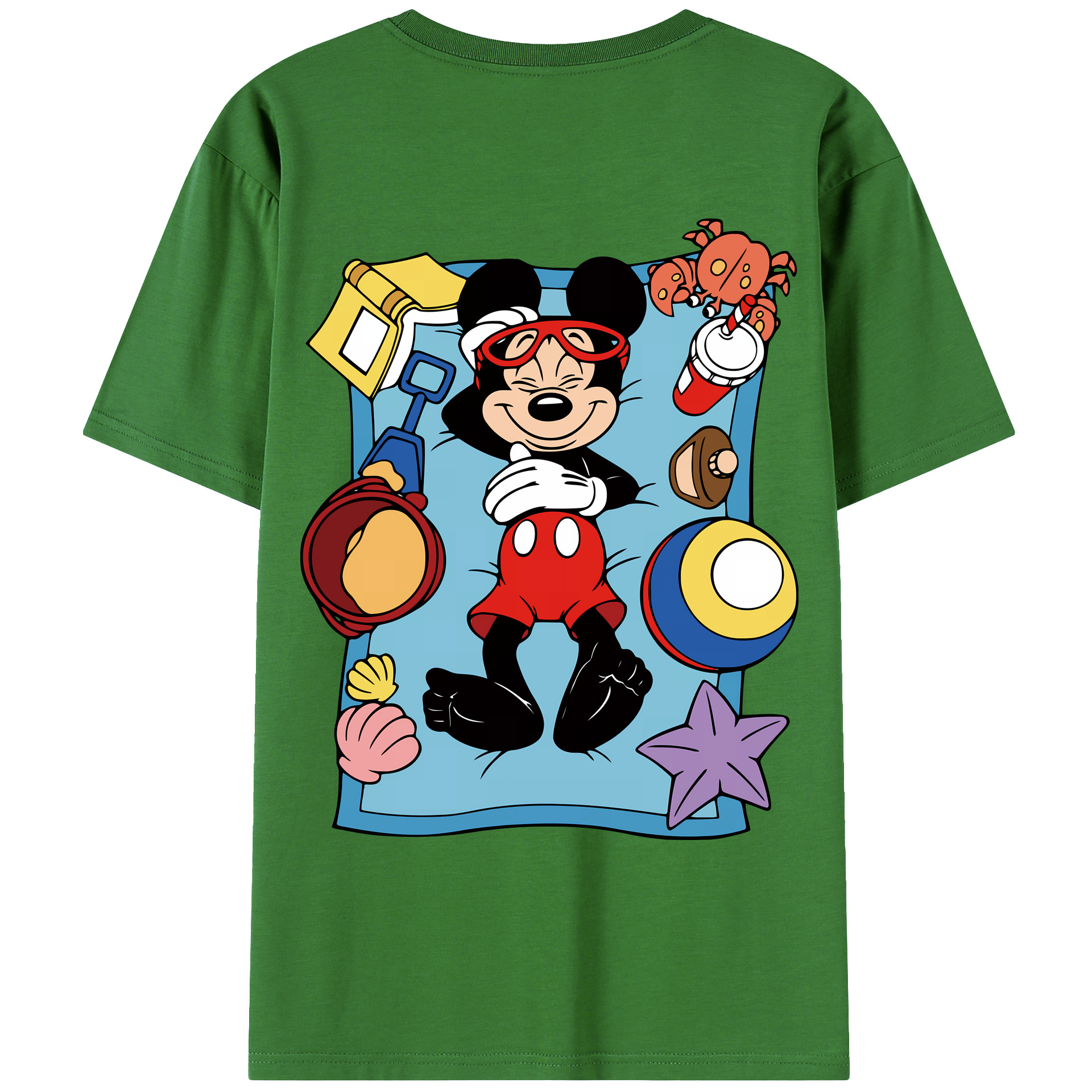（画像用） ミッキーマウス Mickey Mouse レディース半袖Tシャツ(バックプリント)